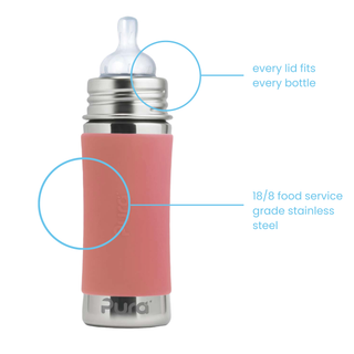 Plastfri tåteflaske 325 ml - rose